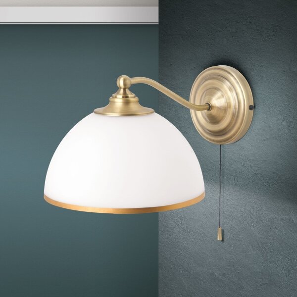 Orion WA 2-1371/1 - Applique OLD LAMP 1xE27/40W/230V bianco/ottone