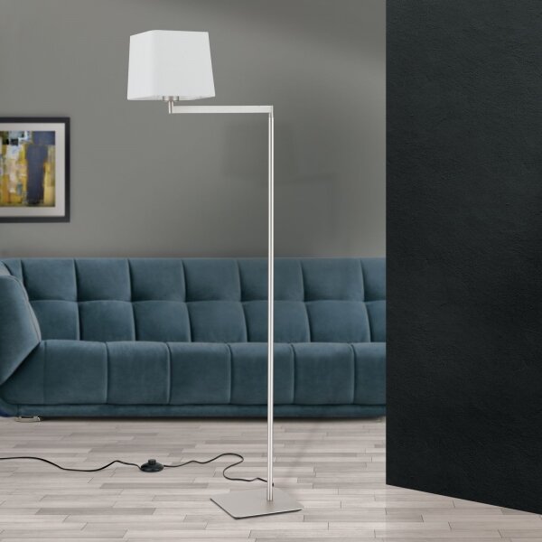 Orion Stl 12-1187/1 - Lampada con piedistallo CARLTON 1xE27/40W/230V bianco/cromo opaco