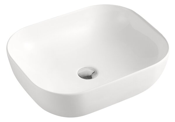 Beitz & Walz AqvaVetroceramica Vaso da appoggio "Schale" senza bordo 500 x 400 mm bianco