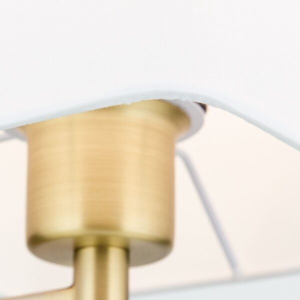 Orion Stl 12-1187/1 - Lampada con piedistallo CARLTON 1xE27/40W/230V bianco/oro