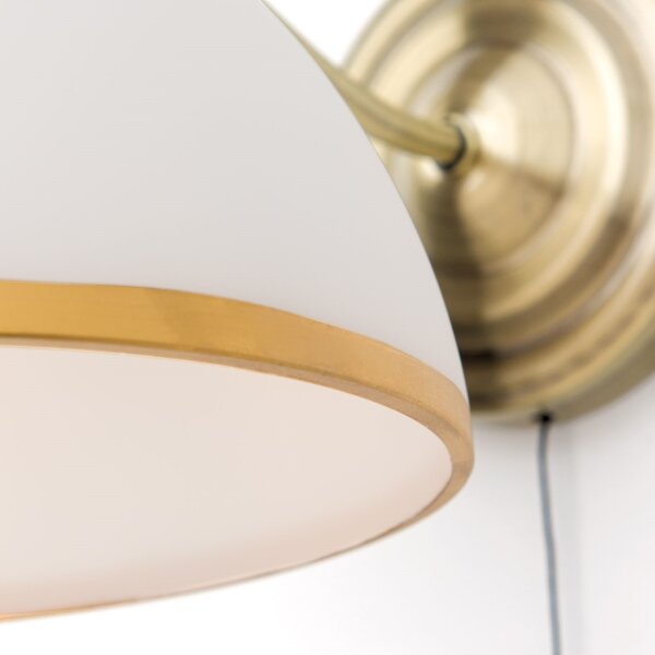 Orion WA 2-1371/1 - Applique OLD LAMP 1xE27/40W/230V bianco/ottone