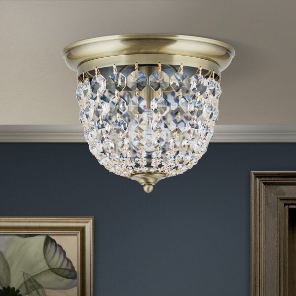Orion DLU 1840/26-Plafoniera di cristallo PLAFOND 1xE27/40W/230V diametro 26 cm bronzo