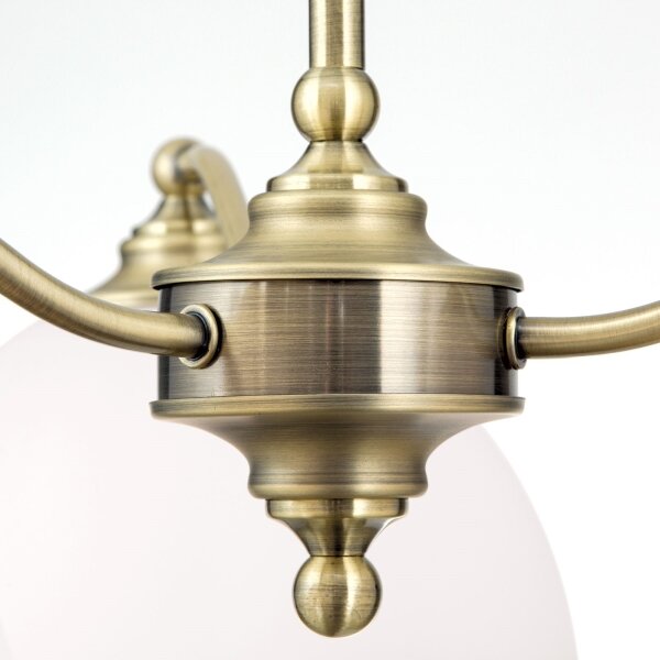 Orion LU 1838/3 - Lampadario a sospensione con catena OLD LAMP 3xE27/40W/230V bianco/ottone