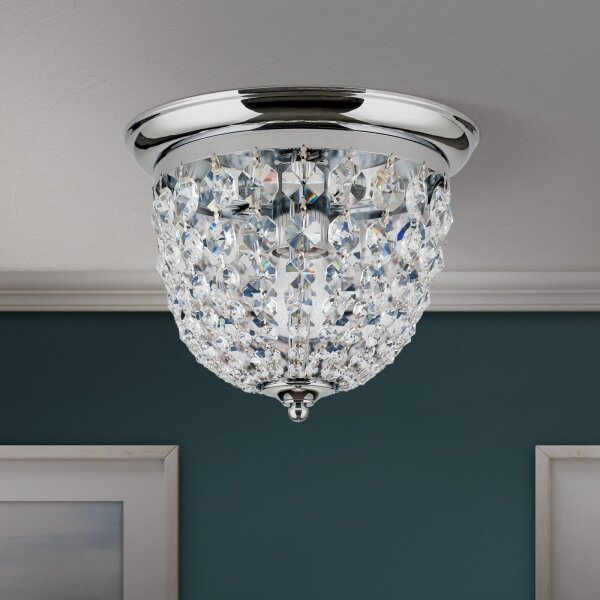 Orion DLU 1840/26-Plafoniera di cristallo PLAFOND 1xE27/40W/230V diametro 26 cm cromo