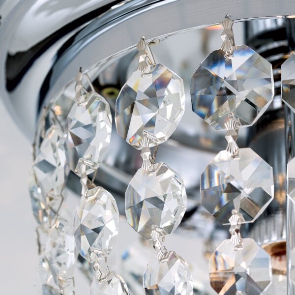 Orion DLU 1840/26-Plafoniera di cristallo PLAFOND 1xE27/40W/230V diametro 26 cm cromo