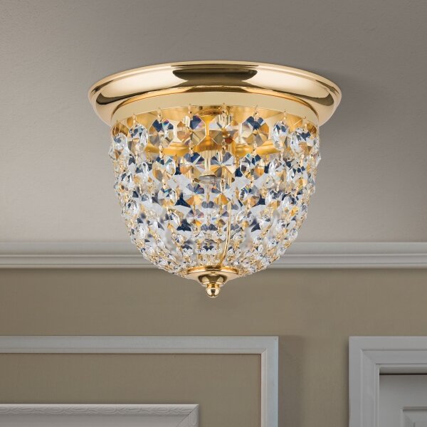 Orion DLU 1840/26-Plafoniera di cristallo PLAFOND 1xE27/40W/230V diametro 26 cm oro