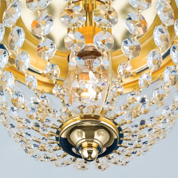 Orion DLU 1840/26-Plafoniera di cristallo PLAFOND 1xE27/40W/230V diametro 26 cm oro