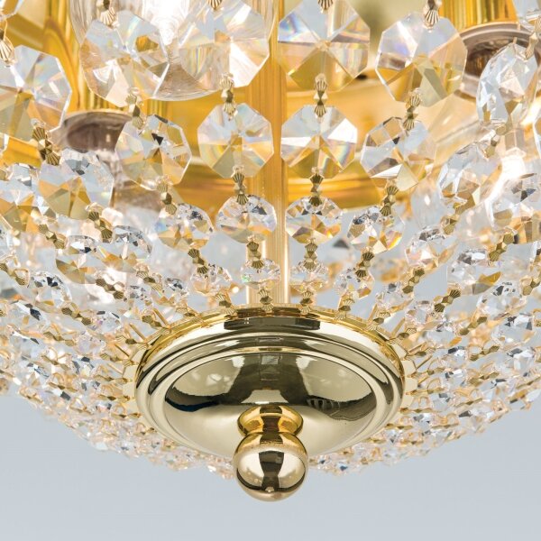 Orion DLU 1840/35-Plafoniera di cristallo PLAFOND 3xE27/40W/230V diametro 35 cm oro