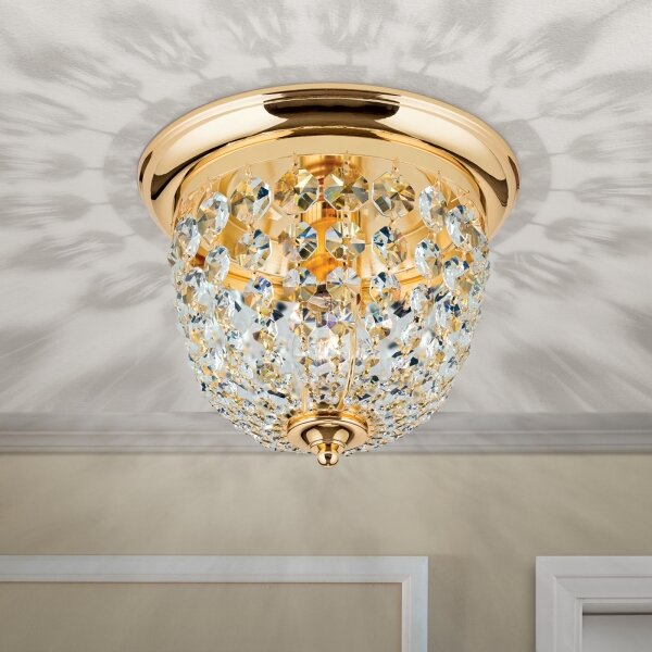 Orion DLU 1840/26-Plafoniera di cristallo PLAFOND 1xE27/40W/230V diametro 26 cm oro