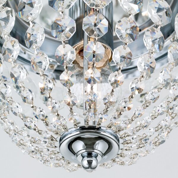 Orion DLU 1840/26-Plafoniera di cristallo PLAFOND 1xE27/40W/230V diametro 26 cm cromo
