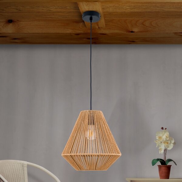Orion HL 6-1812/1 - Lampadario a sospensione con filo JUNGLE 1xE27/40W/230V diametro 31 cm canapa