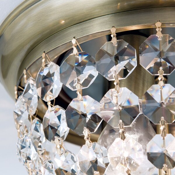 Orion DLU 1840/35-Plafoniera di cristallo PLAFOND 3xE27/40W/230V diametro 35 cm bronzo