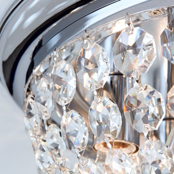 Orion DLU 1840/47-Plafoniera di cristallo PLAFOND 6xE27/40W/230V diametro 47 cm cromo