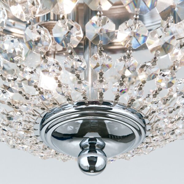Orion DLU 1840/35-Plafoniera di cristallo PLAFOND 3xE27/40W/230V diametro 35 cm cromo