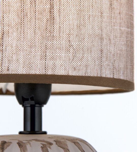 Orion LA 4-1224/1 - Lampada da tavolo PINIA 1xE14/25W/230V ceramiche beige/grigio