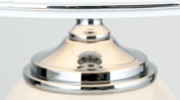 Orion LA 4-1229 - Lampada da tavolo OVUM 1xE27/40W/230V 48 cm ceramiche bianco/cromo