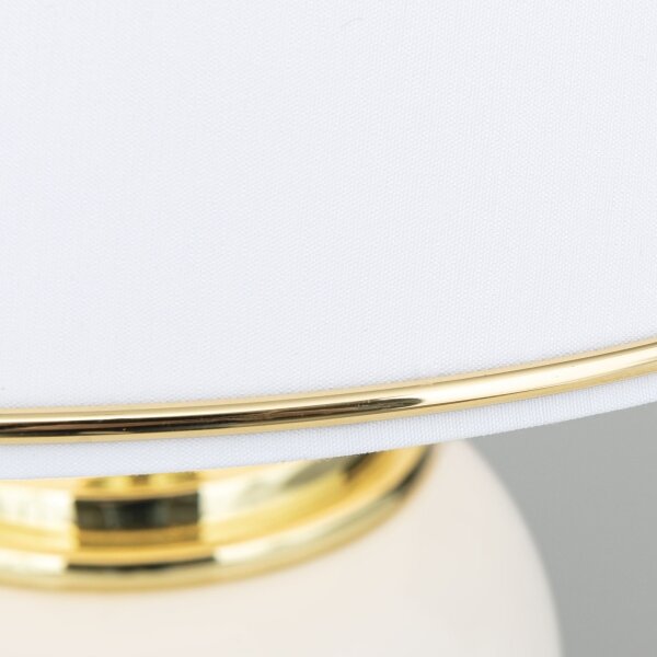 Orion LA 4-1229 - Lampada da tavolo OVUM 1xE27/40W/230V 48 cm ceramiche bianco/oro