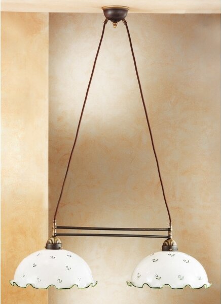 Kolarz 731.82.26 - Lampadario su filo NONNA 2xE27/75W/230V verde