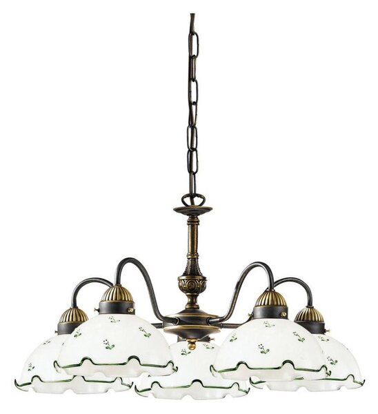 Kolarz 731.85.21 - Lampadario su filo NONNA 5xE27/75W/230V verde