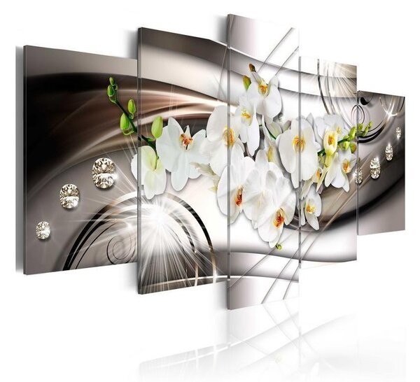 Quadro Orchidea con diamanti