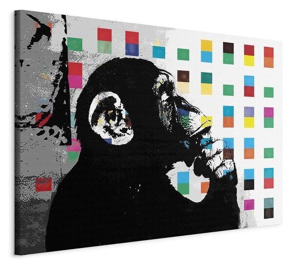 Quadro Banksy The Thinker Monkey