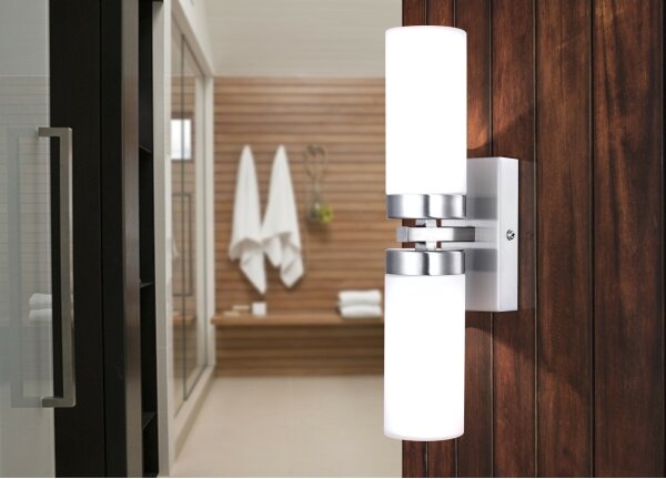 Globo 7816 - Applique da bagno SPACE 2xE14/40W/230V IP44
