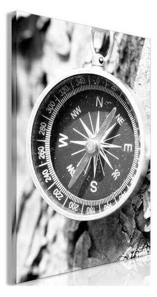 Quadro Black and White Compass (1 Part) Vertical