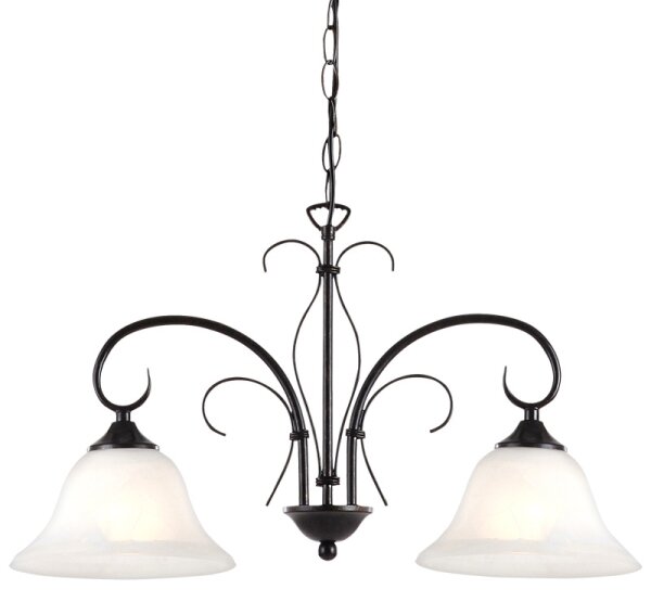 GLOBO 68410-2 - Lampadario a sospensione con catena ARIES 2xE27/60W/230V