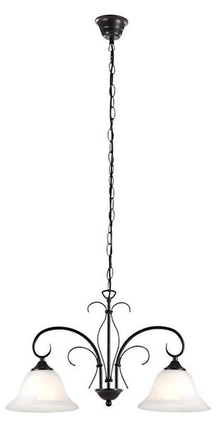 GLOBO 68410-2 - Lampadario a sospensione con catena ARIES 2xE27/60W/230V