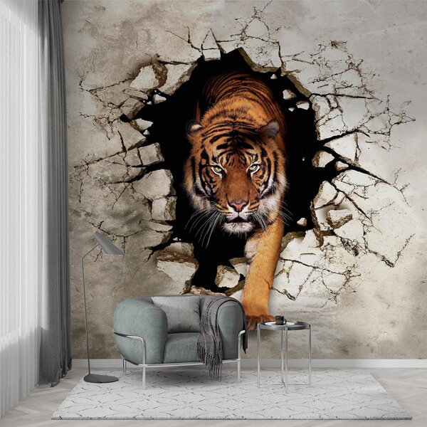 Carta da parati tigre 3D, Carta da parati 3D, u97031 : Uwalls.it
