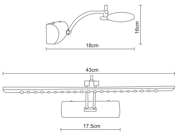 GLOBO 78301 - Lampada per quadri LED PICTURE LED/3W/230V