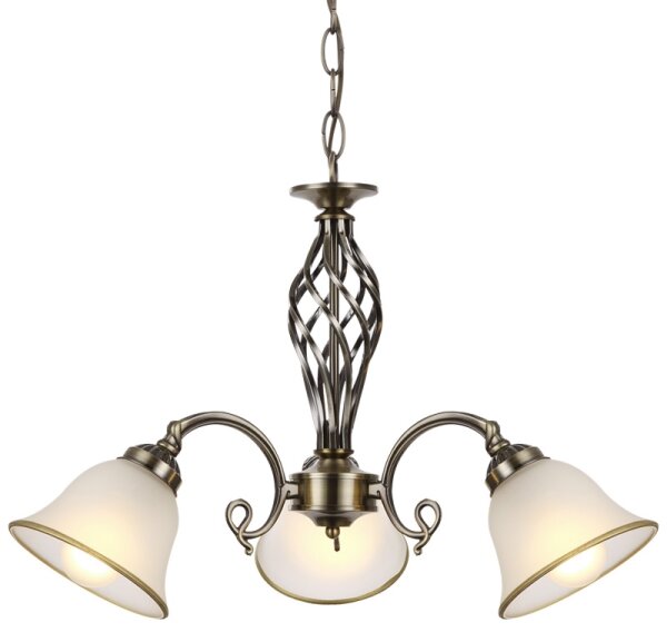 Globo 60208-3 - Lampadario a sospensione con catena ODIN 3xE27/60W/230V
