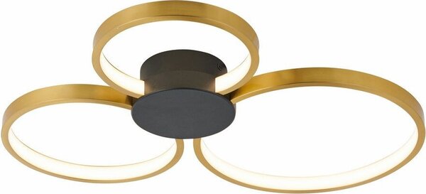 Lampada da soffitto a LED Condida 24W Da 3000 a 4000K 1920 lm, plastica nera e dorata, dimensioni: 6x58x51,5 cm, IP20 Reality