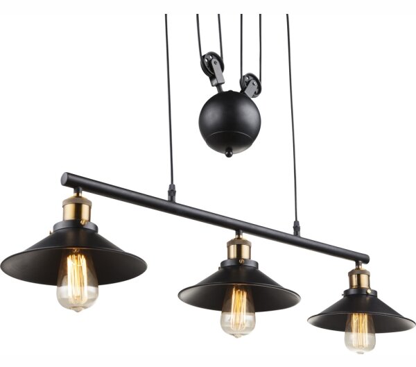 Globo 15053-3 - Lampadario LENIUS 3xE27/60W/230V