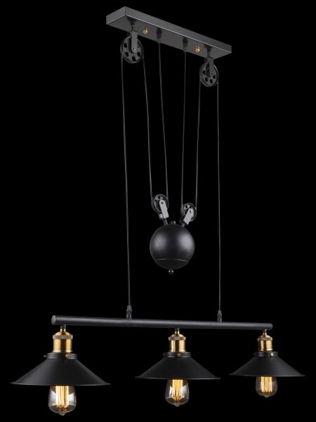 Globo 15053-3 - Lampadario LENIUS 3xE27/60W/230V