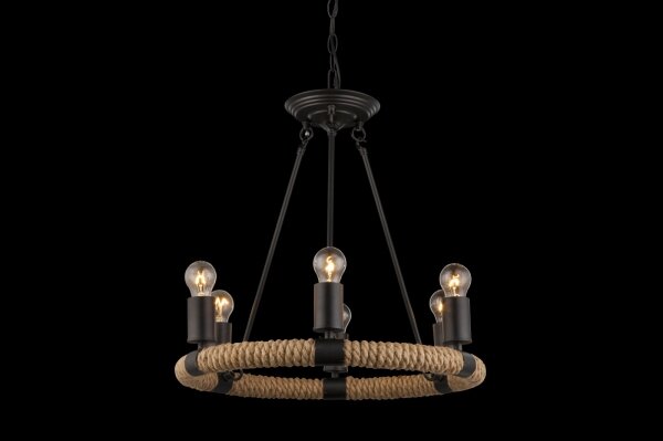 GLOBO 69029-6 - Lampadario a sospensione con catena ULLEU 6xE27/40W/230V