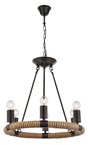 GLOBO 69029-6 - Lampadario a sospensione con catena ULLEU 6xE27/40W/230V
