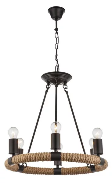 GLOBO 69029-6 - Lampadario a sospensione con catena ULLEU 6xE27/40W/230V