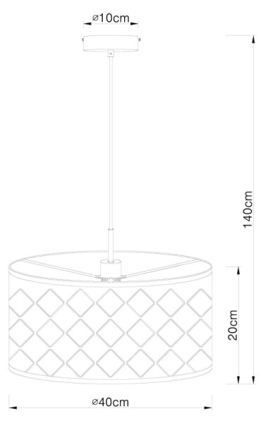 Globo 15229H - Lampadario a sospensione con filo CLARKE 1xE27/60W/230V