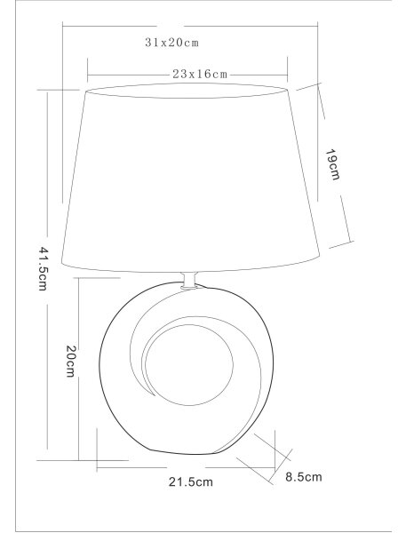 Globo 21641T - Lampada da tavolo JEREMY 1xE27/40W/230V