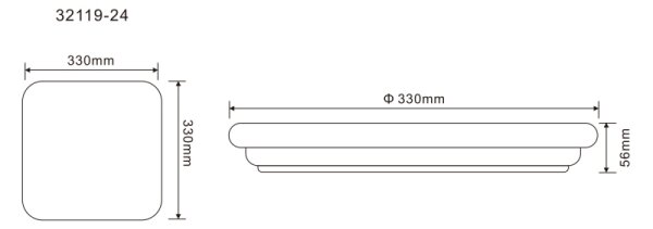 GLOBO 32119-24 - Plafoniera LED da esterno DORI LED/24W/230V IP54