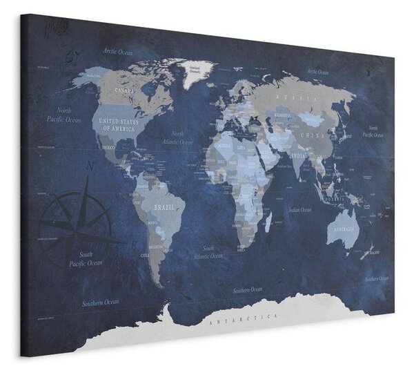 Quadro Dark Blue World