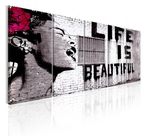 Quadro Banksy Life is Beautiful