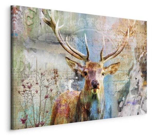 Quadro Deer on Wood