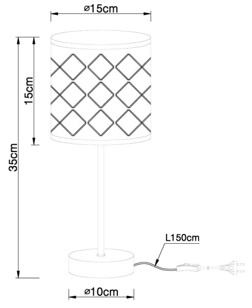 Globo 15229T - Lampada da tavolo CLARKE 1xE14/40W/230V