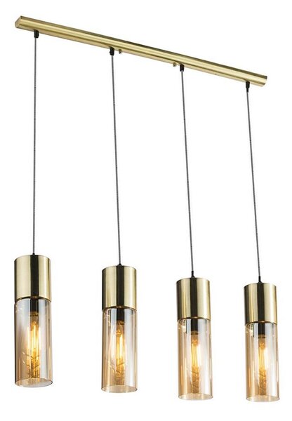 GLOBO 21000-4HM - Lampadario a sospensione con filo ANNIKA 4xE27/25W/230V ottone