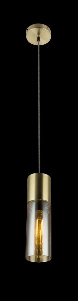 GLOBO 21000HM - Lampadario a sospensione con filo ANNIKA 1xE27/25W/230V diametro 10,5 cm ottone