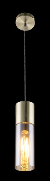 GLOBO 21000HM - Lampadario a sospensione con filo ANNIKA 1xE27/25W/230V diametro 10,5 cm ottone