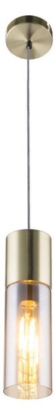 GLOBO 21000HM - Lampadario a sospensione con filo ANNIKA 1xE27/25W/230V diametro 10,5 cm ottone