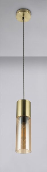 GLOBO 21000HM - Lampadario a sospensione con filo ANNIKA 1xE27/25W/230V diametro 10,5 cm ottone
